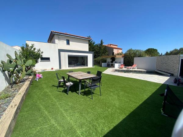 Villa piscine, 8personnes, clim, wifi, จอง  Baixas Languedoc-Roussillon